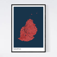 Load image into Gallery viewer, Mauritius Island Map Print