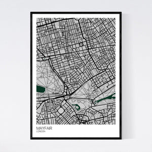 Mayfair Neighbourhood Map Print