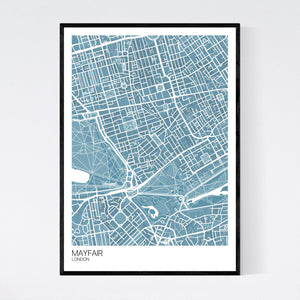 Mayfair Neighbourhood Map Print