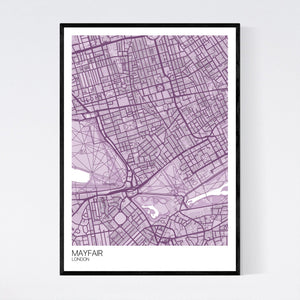 Map of Mayfair, London