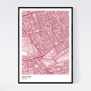 Mayfair Neighbourhood Map Print