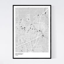 Load image into Gallery viewer, McKinney City Map Print