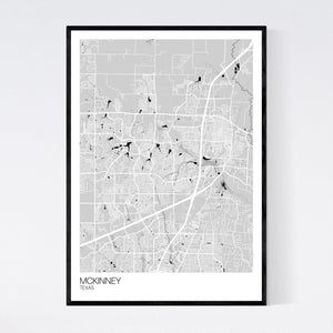 McKinney City Map Print