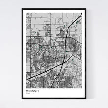 Load image into Gallery viewer, McKinney City Map Print