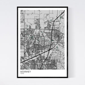 McKinney City Map Print