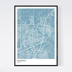 McKinney City Map Print