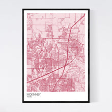 Load image into Gallery viewer, McKinney City Map Print