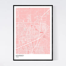 Load image into Gallery viewer, McKinney City Map Print