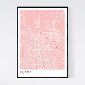 McKinney City Map Print