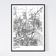Load image into Gallery viewer, McKinney City Map Print