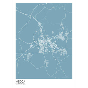 Map of Mecca, Saudi Arabia