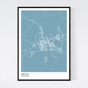 Map of Mecca, Saudi Arabia