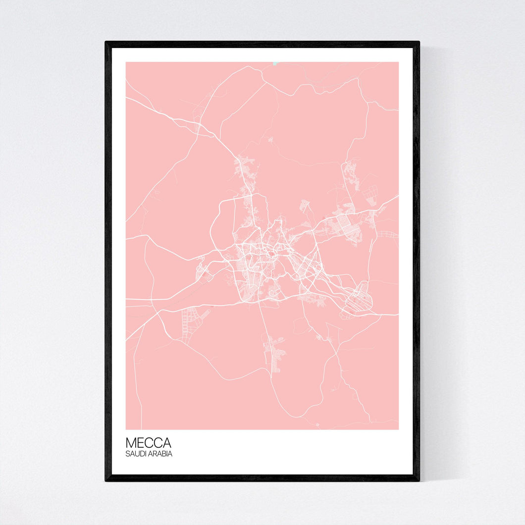 Mecca City Map Print