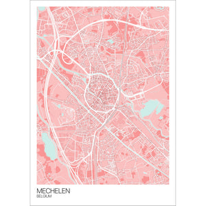 Map of Mechelen, Belgium