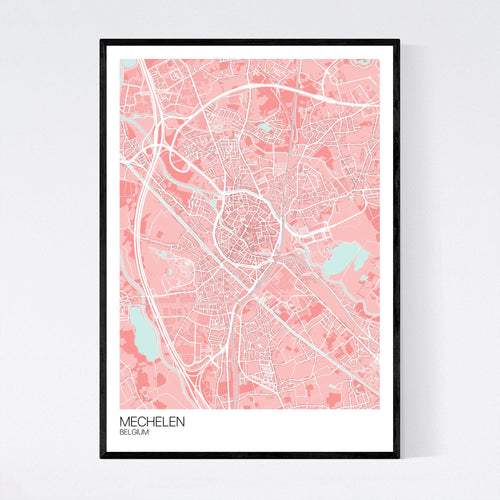 Map of Mechelen, Belgium