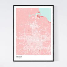 Load image into Gallery viewer, Medan City Map Print