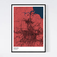 Load image into Gallery viewer, Medan City Map Print