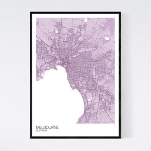 Melbourne City Map Print