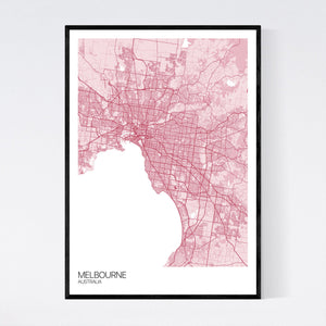 Melbourne City Map Print