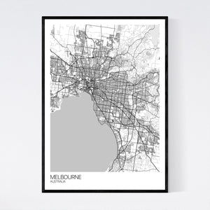 Melbourne City Map Print