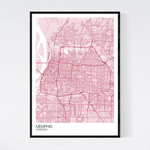 Memphis City Map Print