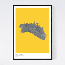 Load image into Gallery viewer, Menorca Island Map Print