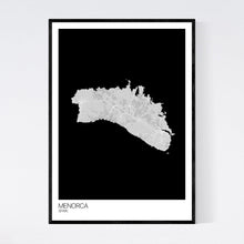 Load image into Gallery viewer, Menorca Island Map Print