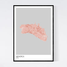 Load image into Gallery viewer, Menorca Island Map Print