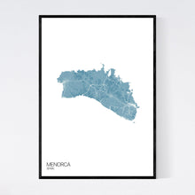 Load image into Gallery viewer, Menorca Island Map Print