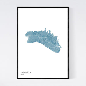 Menorca Island Map Print