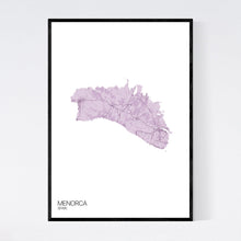 Load image into Gallery viewer, Menorca Island Map Print