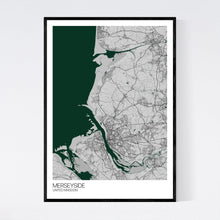 Load image into Gallery viewer, Merseyside Region Map Print