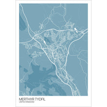 Load image into Gallery viewer, Map of Merthyr Tydfil, United Kingdom