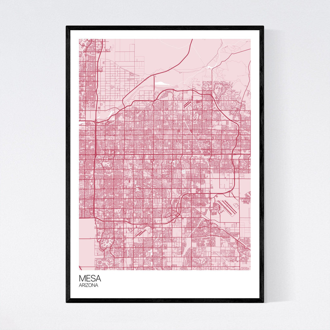 Mesa City Map Print
