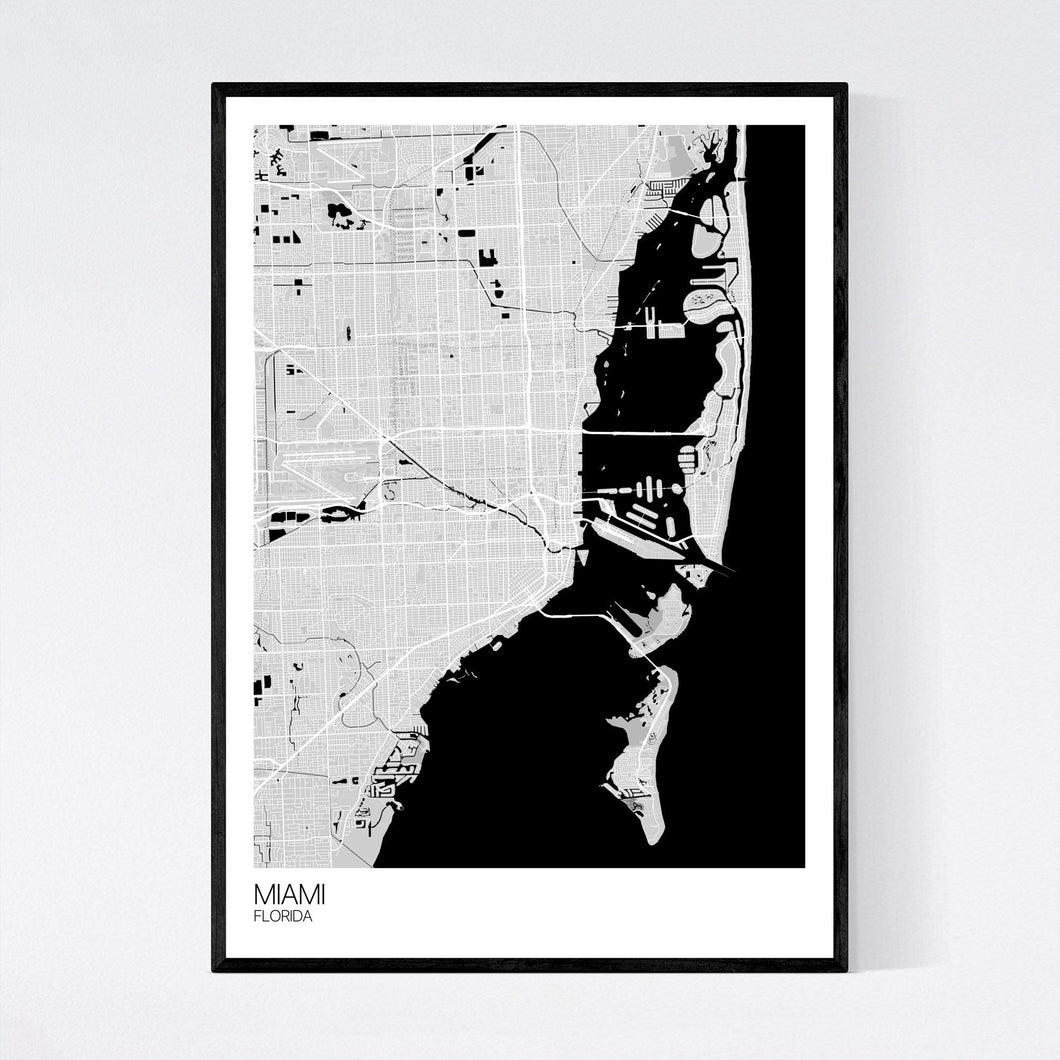 Miami City Map Print