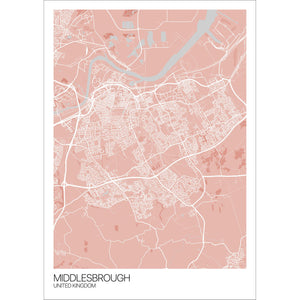Map of Middlesbrough, United Kingdom