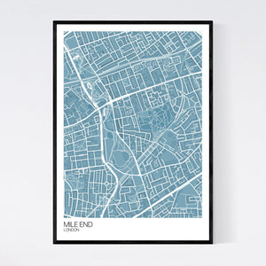 Mile End Neighbourhood Map Print