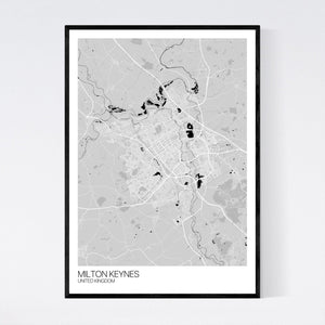 Milton Keynes City Map Print