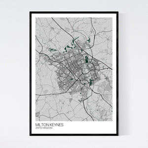 Milton Keynes City Map Print