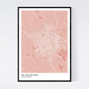 Milton Keynes City Map Print