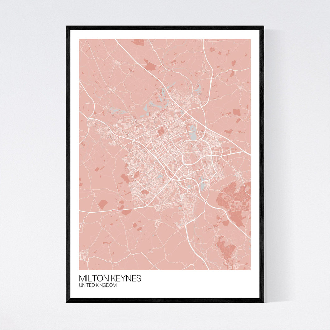 Milton Keynes City Map Print