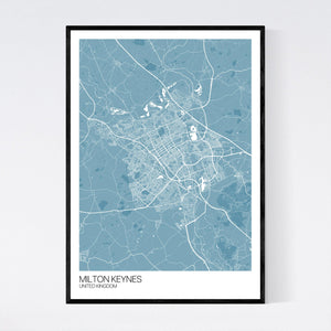 Map of Milton Keynes, United Kingdom