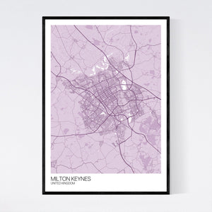 Milton Keynes City Map Print