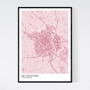 Milton Keynes City Map Print