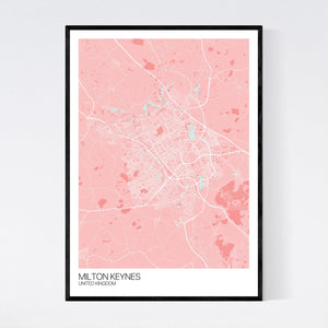 Milton Keynes City Map Print