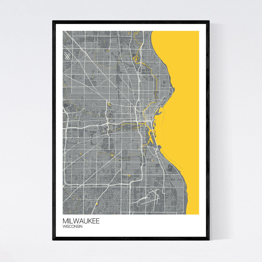 Milwaukee City Map Print