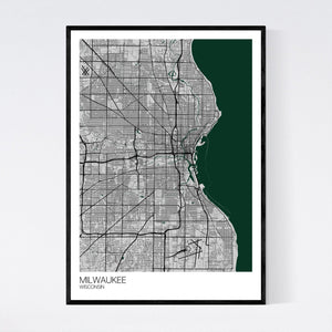Milwaukee City Map Print