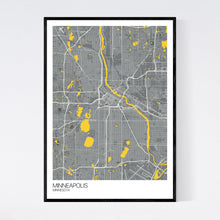 Load image into Gallery viewer, Minneapolis City Map Print