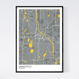 Minneapolis City Map Print