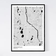 Load image into Gallery viewer, Minneapolis City Map Print